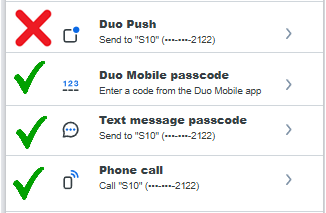 Duo Alternative Methods
