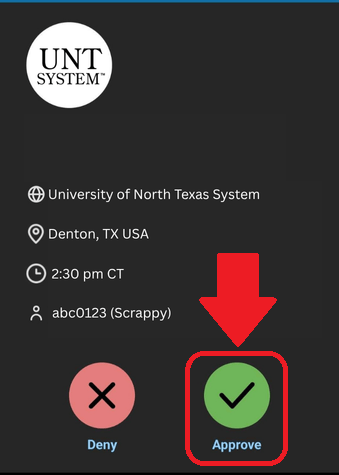 DUO Push Notification Prompt