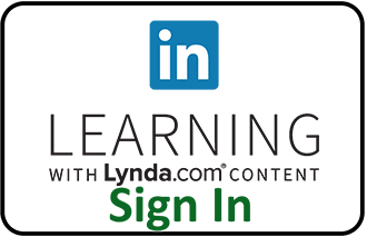 LInkedIn Learning sign-in button. Click and enter your EUID and password for access.